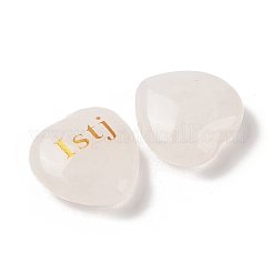 Natural Quartz Crystal Heart Engraving MBTI Type 16 Personality Figurines Statues for Home Office Desk Decorations&nbsp;G-K353-05