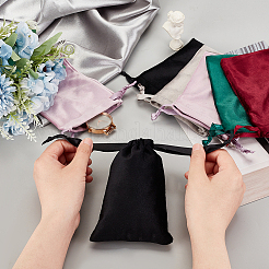 20Pcs 5 Colors Rectangle Velvet Packing Pouches&nbsp;TP-NB0001-51