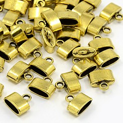 Tibetan Style Alloy Cord Ends&nbsp;TIBEP-LF9848YKG-AG-FF