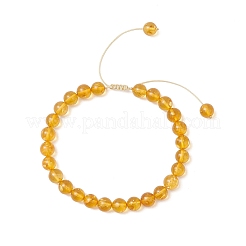 Natural Amber Beads Braided Bead Bracelets for Women Men&nbsp;BJEW-JB13470