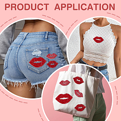 18Pcs 3 Styles Lip Hotfix Rhinestone&nbsp;PATC-ME0001-46
