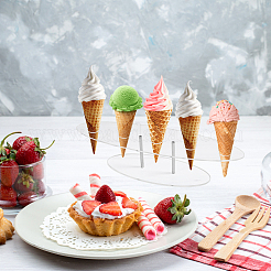 Transparent Acrylic Ice Cream Cone Display Stands&nbsp;ODIS-WH0106-01