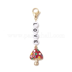 Mushroom Alloy Enamel Pendant Decoration&nbsp;HJEW-JM02004