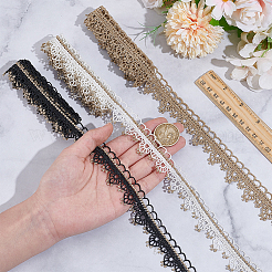 6 Yards 3 Colors Polyester Embroidery Lace Trim Ribbon&nbsp;OCOR-CY0003-84