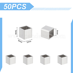 50Pcs 304 Stainless Steel European Beads&nbsp;FIND-UN0061-09