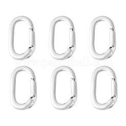 6Pcs Rack Plating Brass Spring Gate Rings&nbsp;KK-TA0008-35S
