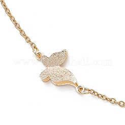 304 Stainless Steel Butterfly Link Chain Anklets for Women&nbsp;AJEW-AN00700