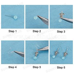 Blue Ocean Theme Earrings DIY Making Kits&nbsp;DIY-SC0017-90