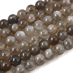 Natural Grey Moonstone Beads Strands&nbsp;G-G206-A01-8mm