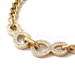 304 Stainless Steel Micro Pave Cubic Zirconia Bracelet&nbsp;BJEW-C070-02G