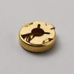 Flat Round Brass Button Covers Settings&nbsp;BUTT-WH0030-73E