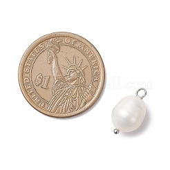 Natural Cultured Freshwater Pearl Pendants&nbsp;PALLOY-JF04381-02