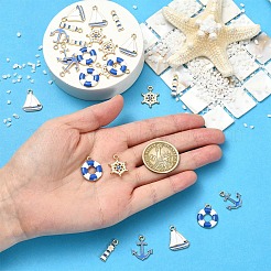25Pcs 5 Styles Alloy Enamel Pendants&nbsp;ENAM-YW0008-28