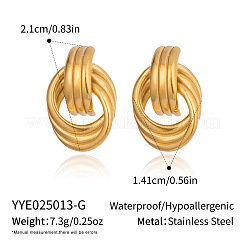 Fashion 304 Stainless Steel Knot Stud Earrings&nbsp;FJ5569-1