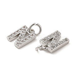 Brass Micro Pave Grade AAA Cubic Zirconia Charms&nbsp;ZIRC-P067-11P-N-NR