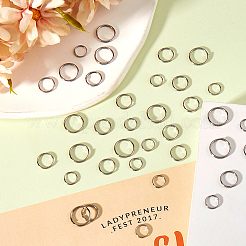 600Pcs 3 Styles 304 Stainless Steel Split Rings&nbsp;STAS-SP0001-64