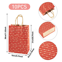 10Pcs Valentine's Day Paper Bags&nbsp;CARB-TADJ0001-01D