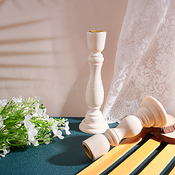 Solid Wood Candle Holder&nbsp;AJEW-GF0001-77