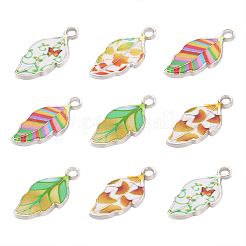 Alloy Enamel Pendants&nbsp;PALLOY-TAC0009-25P