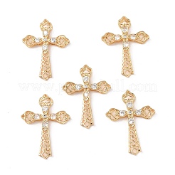 Brass Micro Pave Clear Cubic Zirconia Pendants&nbsp;KK-E068-VF240