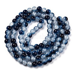 Crackle Baking Paint Imitation Jade Glass Beads Strands&nbsp;DGLA-T003-10mm-15