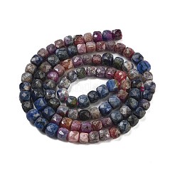 Natural Red Corundum/Ruby and Sapphire Beads Strands&nbsp;G-H042-A51-03