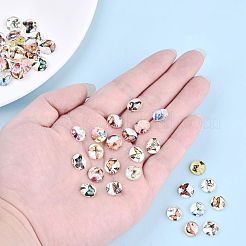 Printed Glass Half Round/Dome Cabochons&nbsp;GGLA-N004-10mm-C1
