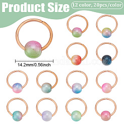 240Pcs 12 Colors ABS Plastic Imitation Pearl Locking Stitch Markers&nbsp;PALLOY-BC00007