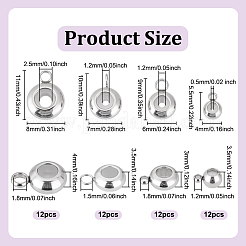 48Pcs 4 Styles 201 Stainless Steel Tube Bails&nbsp;STAS-UN0063-88