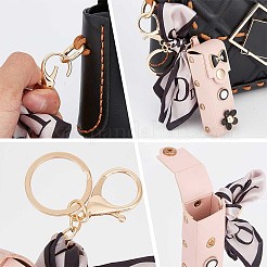 PU Leather Lipstick Storage Bag Pendant Keychain&nbsp;KEYC-WH0036-23A