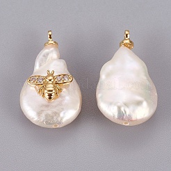 Natural Cultured Freshwater Pearl Pendants&nbsp;LS-PEAR-F008-37G