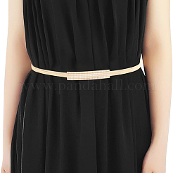 Iron & Resin Rhinestones Waist Chain Belts for Women Ladies Dress&nbsp;AJEW-WH20072-04G