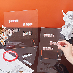 2 Set 2 Style Transparent Acrylic Wearing Armor Display Board&nbsp;DIY-FG0005-37
