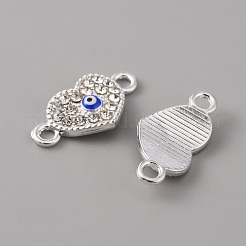 Alloy Enamel Evil Eye Connector Charms&nbsp;FIND-TAC0017-02F