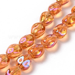 Transparent Electroplate Glass Beads Strands&nbsp;GLAA-C025-02