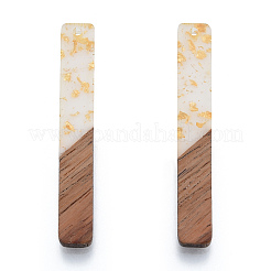 Opaque Resin & Walnut Wood Big Pendants&nbsp;RESI-N025-034-E02