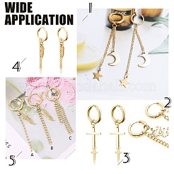 Iron Ends with Twist Chains&nbsp;CH-CH017-G-5cm
