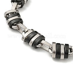 Two Tone 201 Stainless Steel Oval Link Chain Bracelet&nbsp;BJEW-B078-22BP