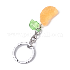 2Pcs Orange Slice Resin Keychains&nbsp;KEYC-JKC01064