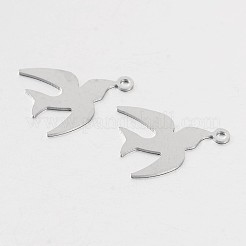 Tarnish Resistant Bird 316 Surgical Stainless Steel Filigree Charms&nbsp;X-STAS-M258-11