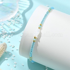 Natural Gemstone & Glass Seed Beads Braided Bead Bracelets&nbsp;BJEW-JB13887