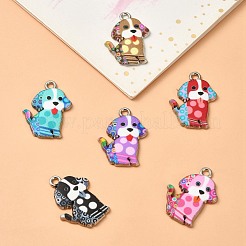 12Pcs 6 Colors Alloy Enamel Pandants&nbsp;ENAM-YW0003-80