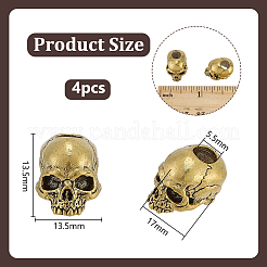 4Pcs Brass European Beads&nbsp;KK-OC0001-81