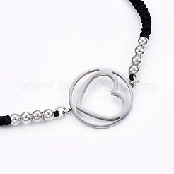 Adjustable Nylon Cord Braided Bead Bracelets&nbsp;BJEW-L640-05P
