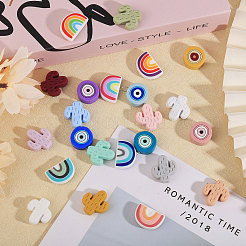 24Pcs 24 Styles Silicone Focal Beads&nbsp;SIL-CA0002-84