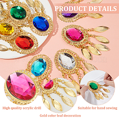 8Pcs 8 Colors Iron Big Pendants&nbsp;FIND-FG0003-31G