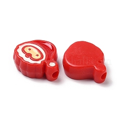 Christmas Decorations Theme Opaque Acrylic Bead with Enamel&nbsp;OACR-Z021-01D