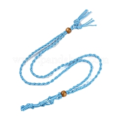 Braided Waxed Cord Empty Macrame Pouch Slider Necklace Making&nbsp;FIND-C061-01D