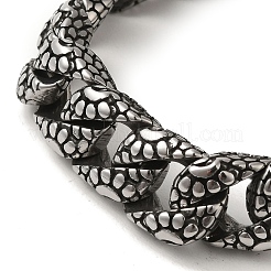 304 Stainless Steel Skull Cuban Link Chain Bracelets for Women Men&nbsp;BJEW-Q341-05C-AS