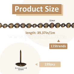Iron Nail Strips&nbsp;FIND-WH0148-752P
